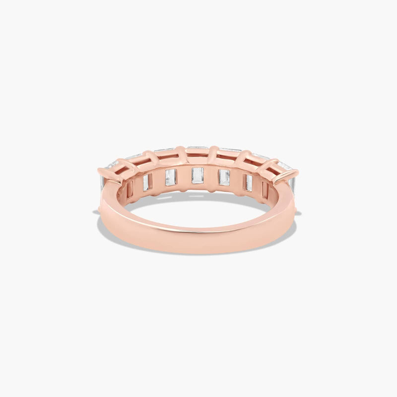 Seven Stone Anniversary Ring With Emerald Cut Lab-Grown Diamonds