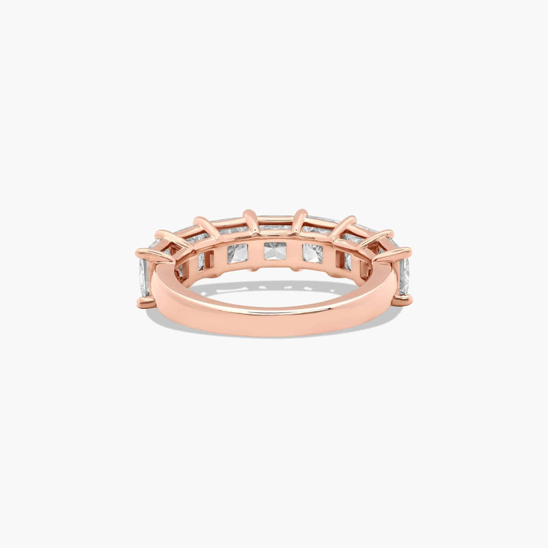 Seven Stone Anniversary Ring With Princess Cut Lab-Grown Diamonds