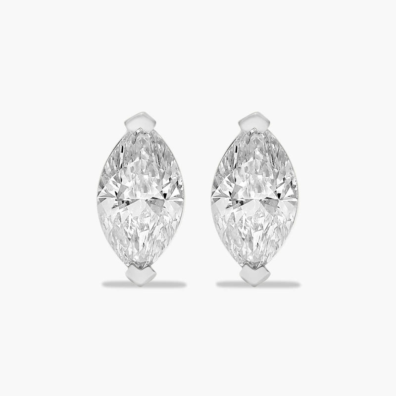 Marquise Cut Lab-Grown Diamond Stud Earrings