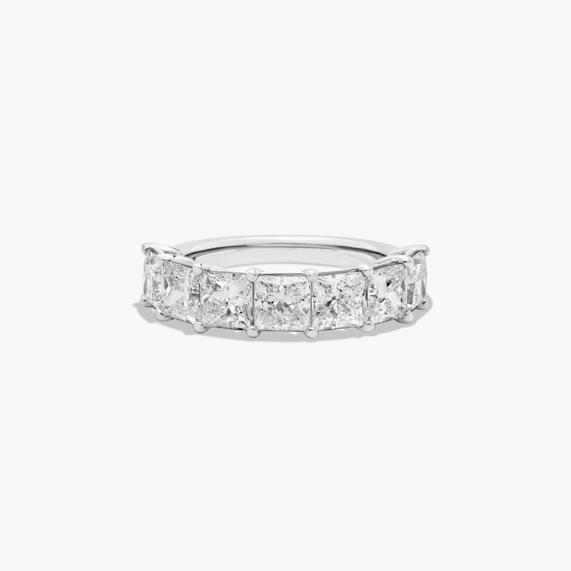 Seven Stone Anniversary Ring With Princess Cut Lab-Grown Diamonds
