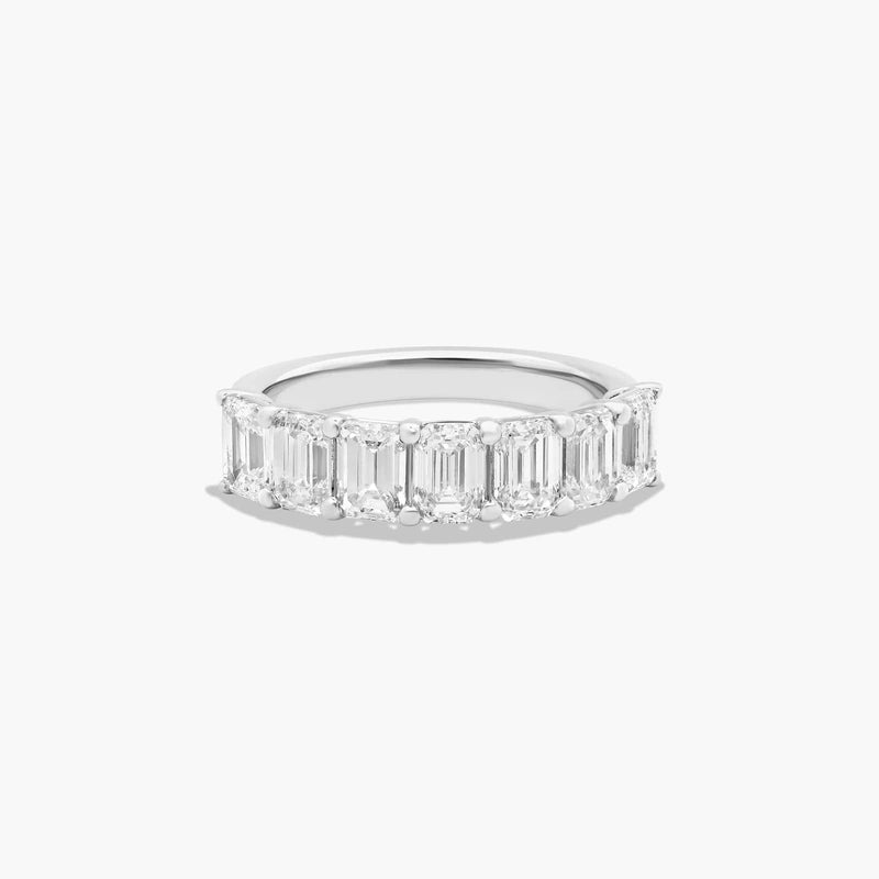 Seven Stone Anniversary Ring With Emerald Cut Lab-Grown Diamonds