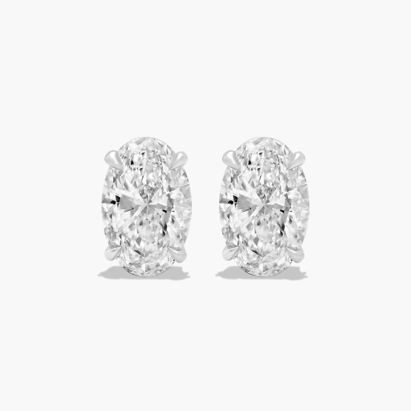 Oval Cut Lab-Grown Diamond Stud Earrings