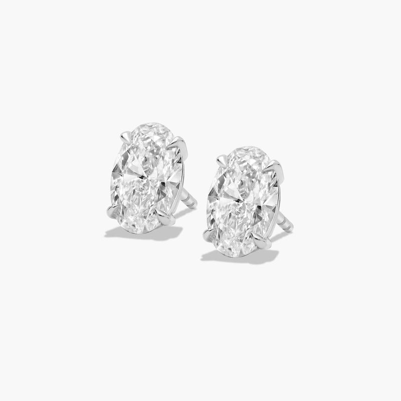 Oval Cut Lab-Grown Diamond Stud Earrings
