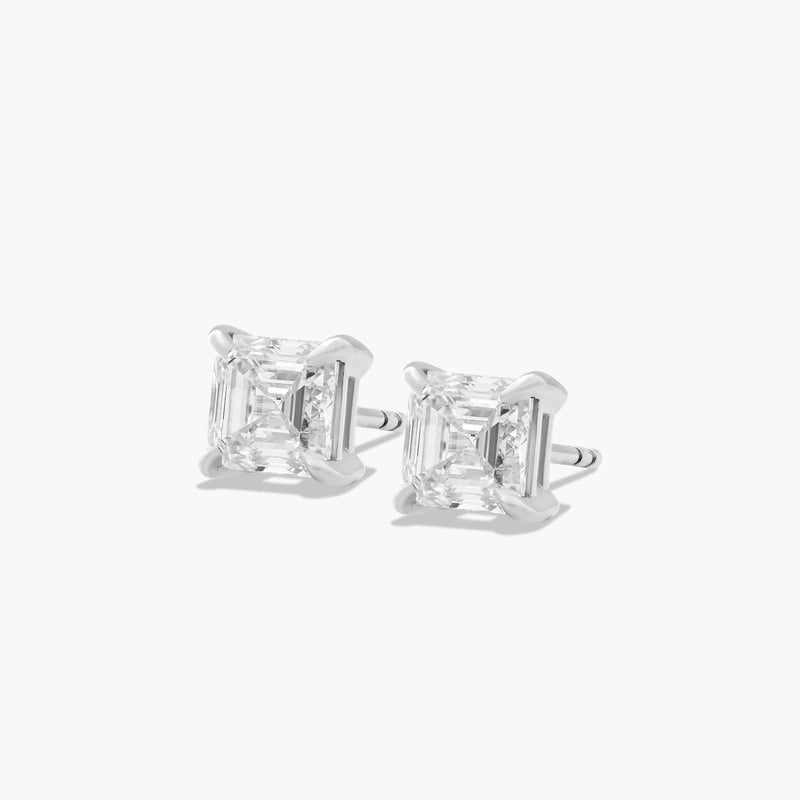 Asscher Cut Lab-Grown Diamond Stud Earrings