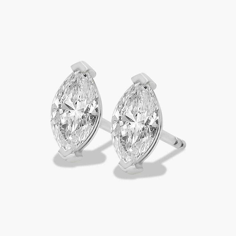 Marquise Cut Lab-Grown Diamond Stud Earrings