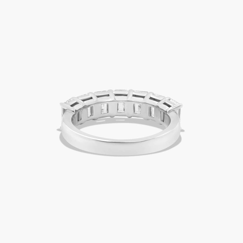 Seven Stone Anniversary Ring With Emerald Cut Lab-Grown Diamonds
