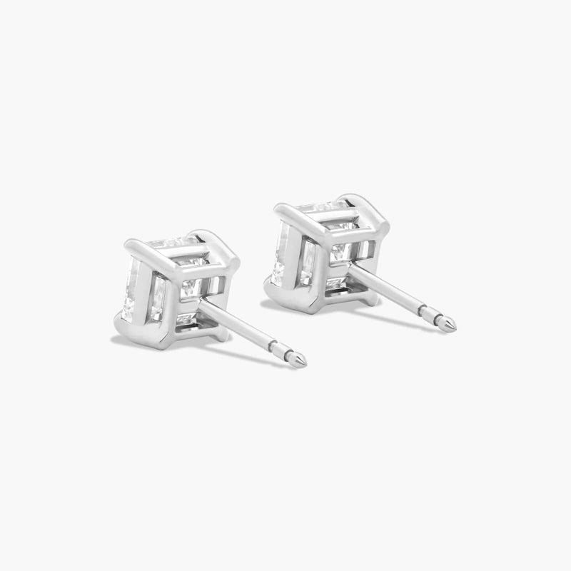Asscher Cut Lab-Grown Diamond Stud Earrings