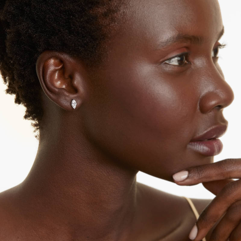 Marquise Cut Lab-Grown Diamond Stud Earrings