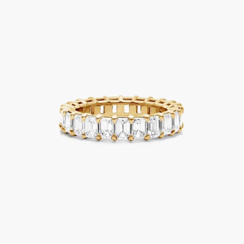 Eternity Ring With Emerald Cut Lab-Grown Diamonds