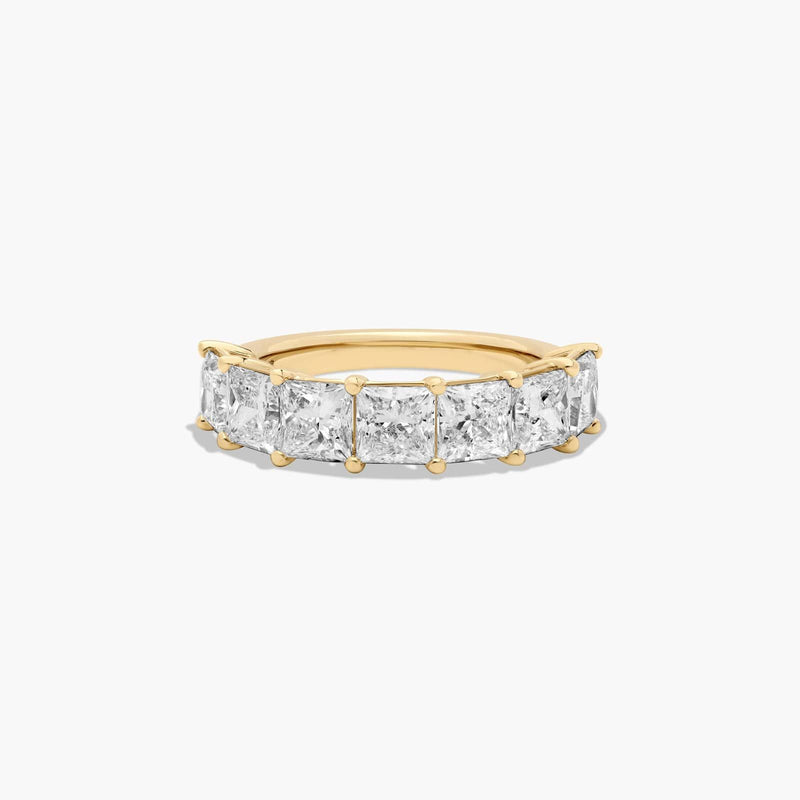 Seven Stone Anniversary Ring With Princess Cut Lab-Grown Diamonds