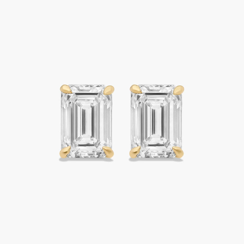 Emerald Cut Lab-Grown Diamond Stud Earrings