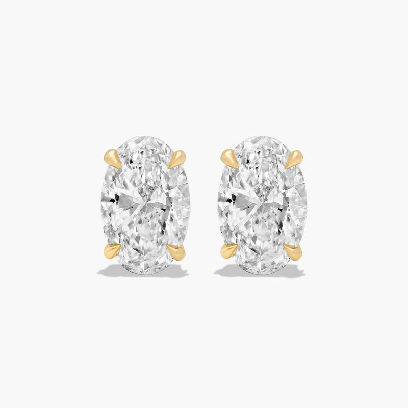 Oval Cut Lab-Grown Diamond Stud Earrings