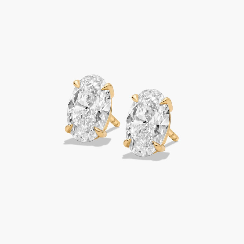 Oval Cut Lab-Grown Diamond Stud Earrings