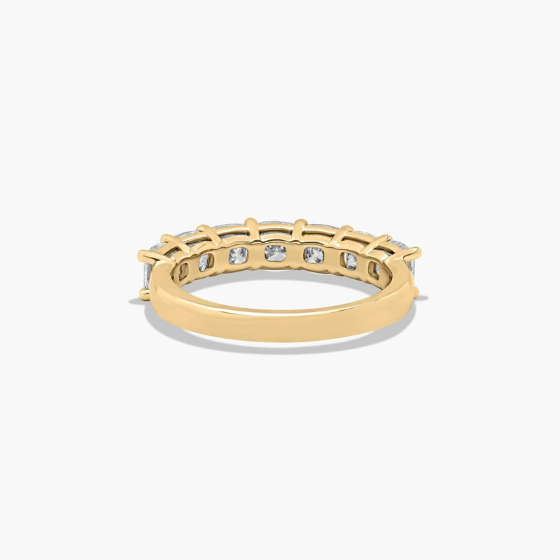 Seven Stone Anniversary Ring With Cushion Cut Lab-Grown Diamonds