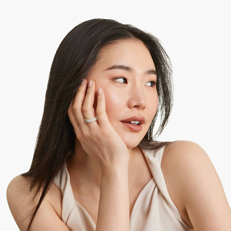 Eternity Ring With Radiant Cut Lab-Grown Diamonds