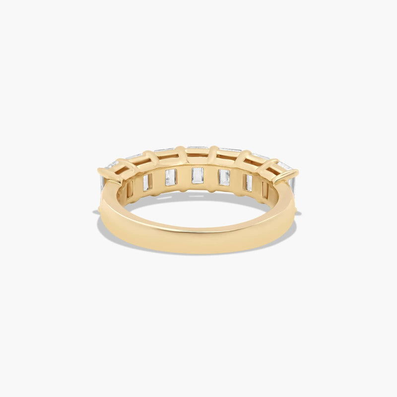 Seven Stone Anniversary Ring With Emerald Cut Lab-Grown Diamonds