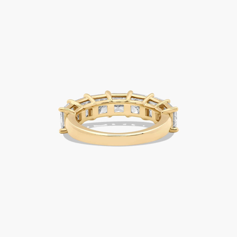 Seven Stone Anniversary Ring With Princess Cut Lab-Grown Diamonds