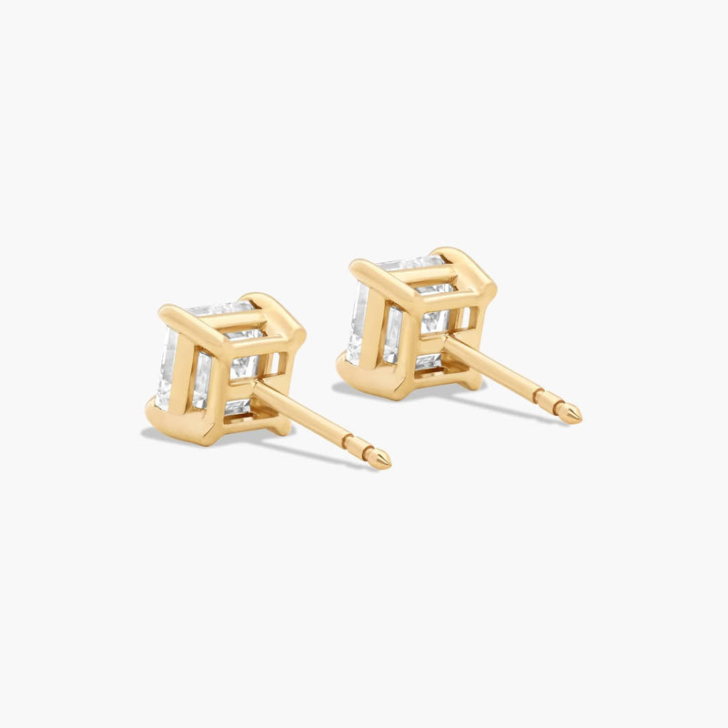 Asscher Cut Lab-Grown Diamond Stud Earrings