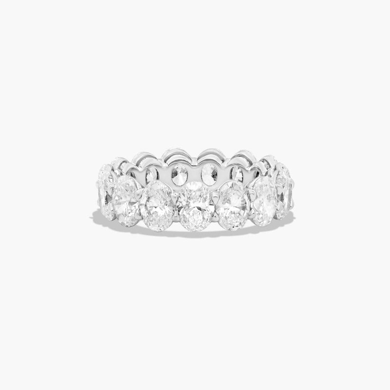 Eternity Ring With 2 CTW Oval Cut Diamonds In Platinum (3.50mm)
