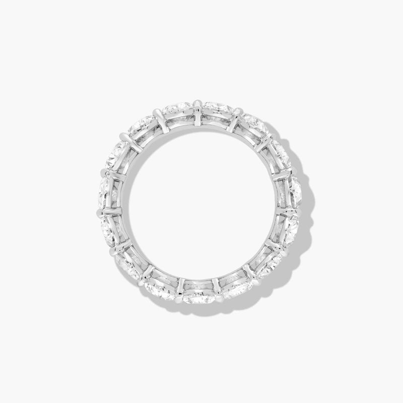 Eternity Ring With 2 CTW Oval Cut Diamonds In Platinum (3.50mm)