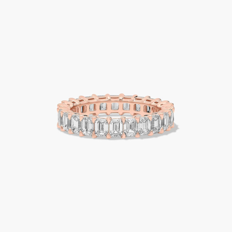 Eternity Ring With Emerald Cut Lab-Grown Diamonds