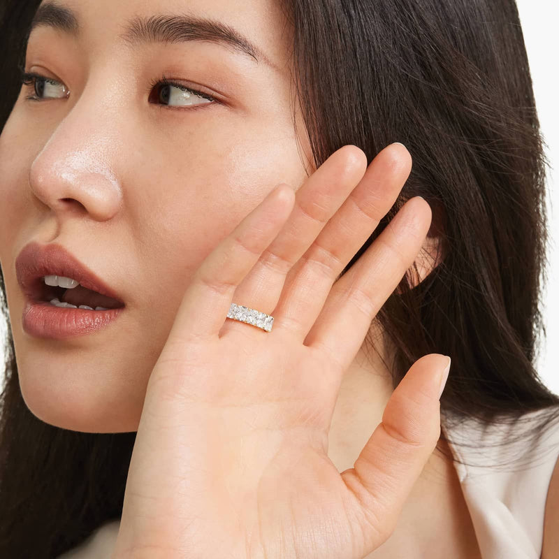 Eternity Ring With Radiant Cut Lab-Grown Diamonds