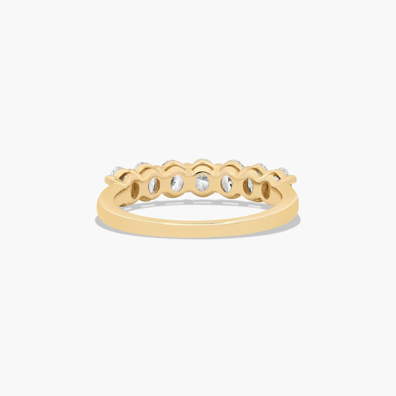 Seven Stone Anniversary Ring With 1 CTW Oval Cut Lab-Grown Diamonds In 14K Gold (2.00mm)