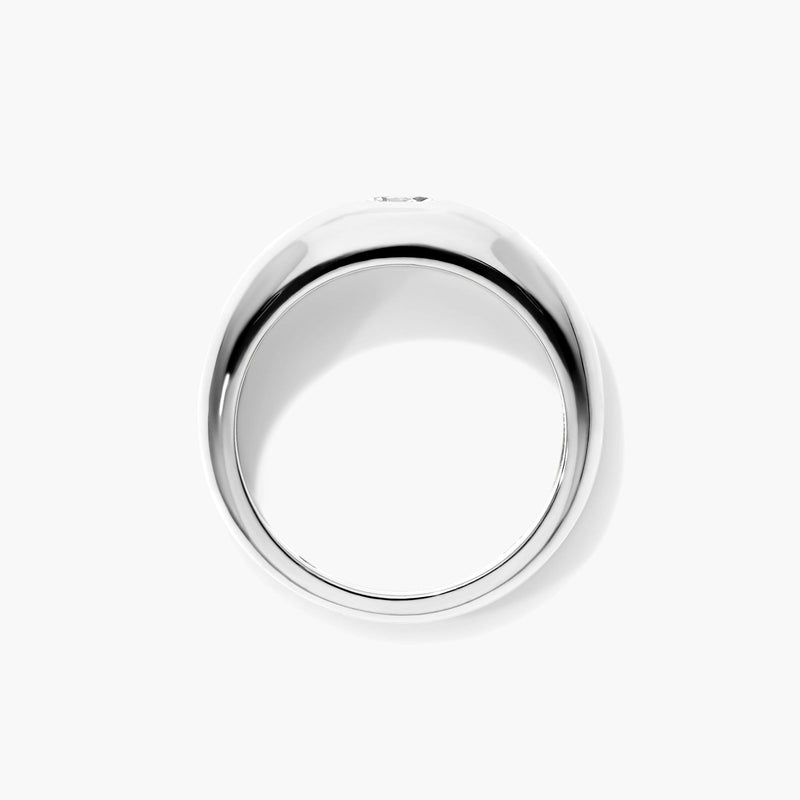Oval Cut Lab-Grown Diamond Petite Pavé Engagement Ring