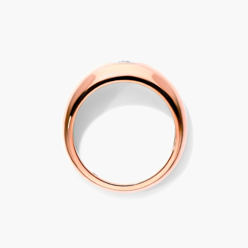 Heart Shape Diamond Dome Ring