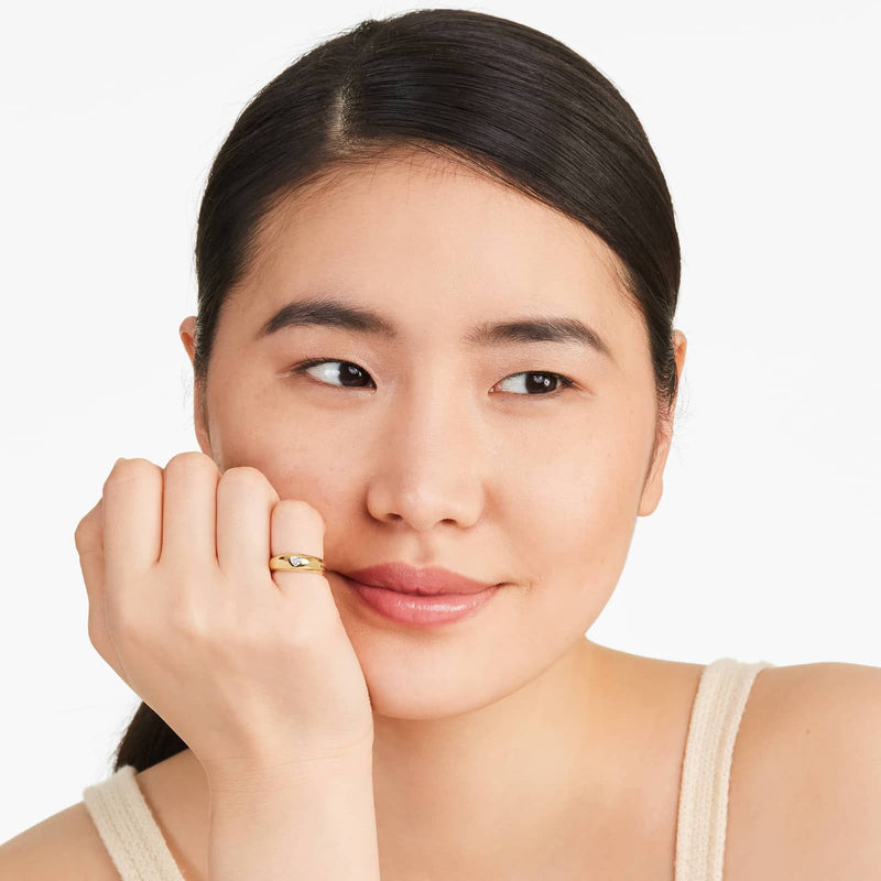 Heart Shape Diamond Dome Ring