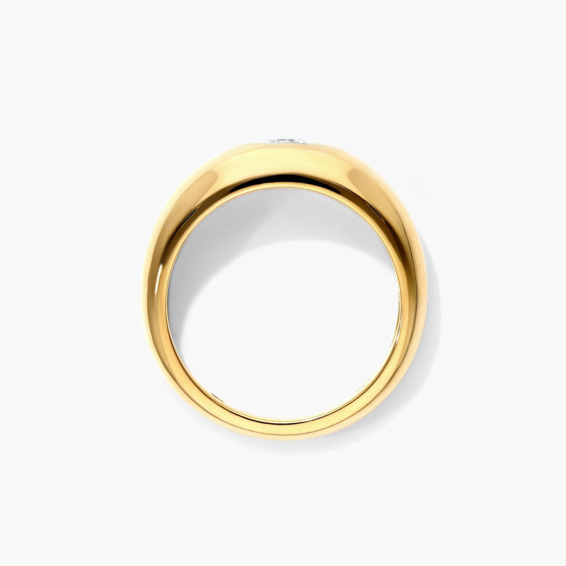 Heart Shape Diamond Dome Ring