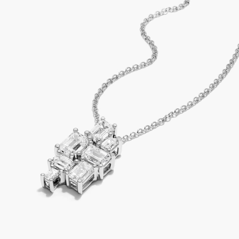 Assemblage Necklace With Emerald Cut Lab-Grown Diamonds