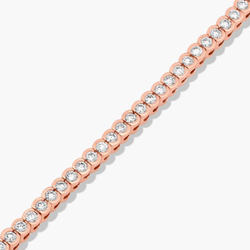 Bezel Tennis Bracelet With Lab-Grown Diamonds