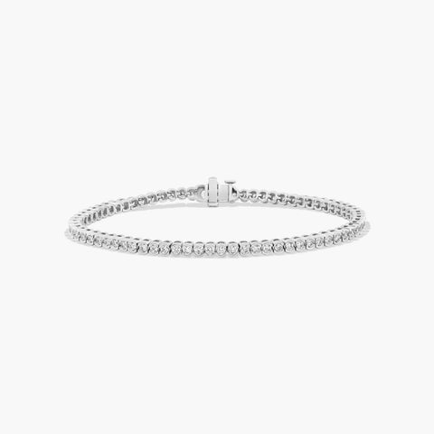 Bezel Tennis Bracelet With Lab-Grown Diamonds