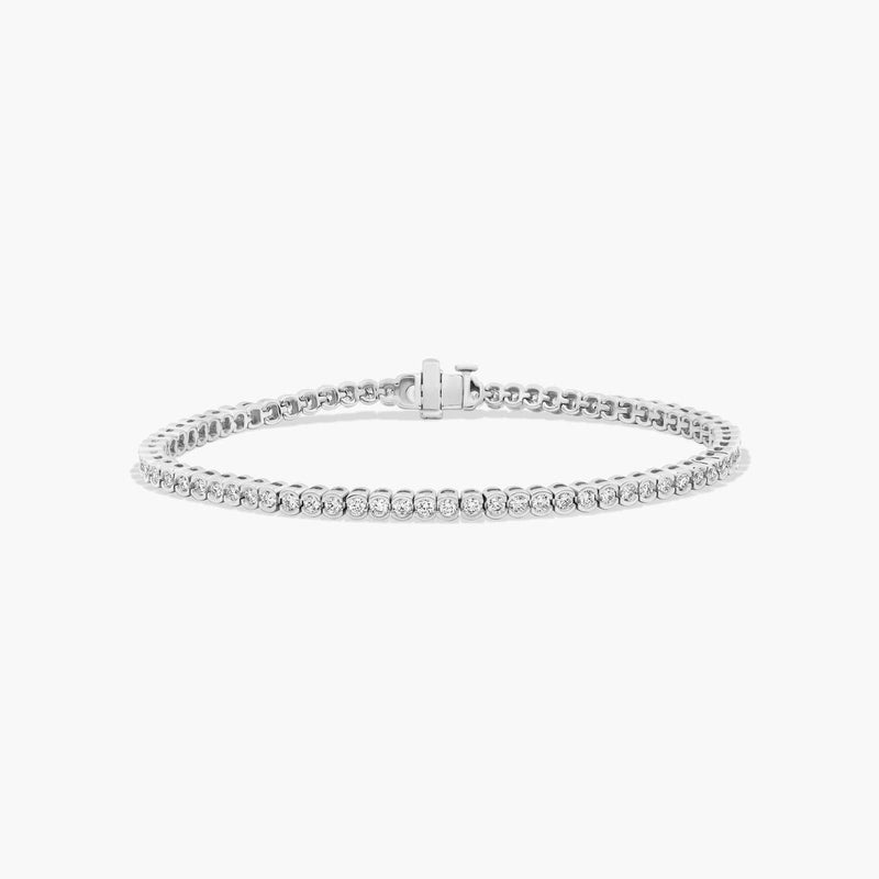 Bezel Tennis Bracelet With Lab-Grown Diamonds