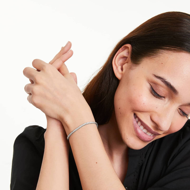 Bezel Tennis Bracelet With Lab-Grown Diamonds
