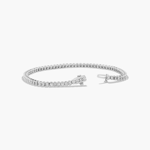 Bezel Tennis Bracelet With Lab-Grown Diamonds