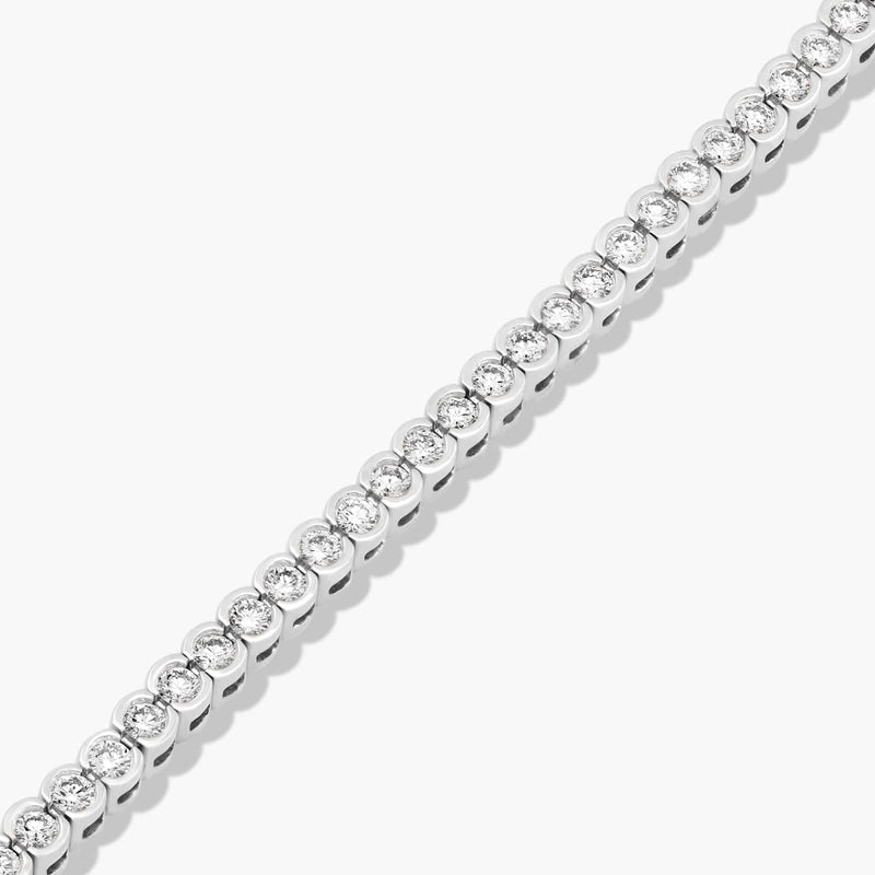 Bezel Tennis Bracelet With Lab-Grown Diamonds