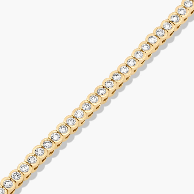 Bezel Tennis Bracelet With Lab-Grown Diamonds
