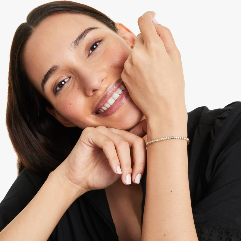Bezel Tennis Bracelet With Lab-Grown Diamonds