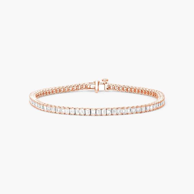 Tennis Bracelet With Emerald Cut Lab-Grown Diamonds