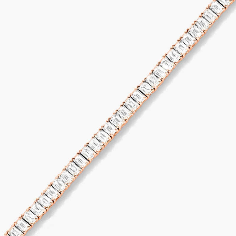 Tennis Bracelet With Emerald Cut Lab-Grown Diamonds