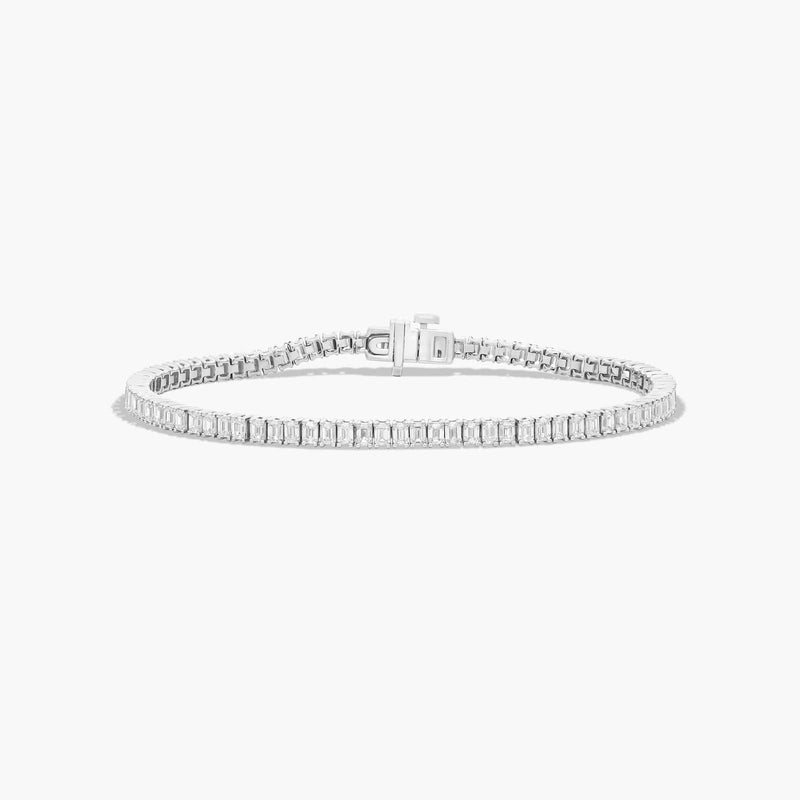 Tennis Bracelet With Emerald Cut Lab-Grown Diamonds