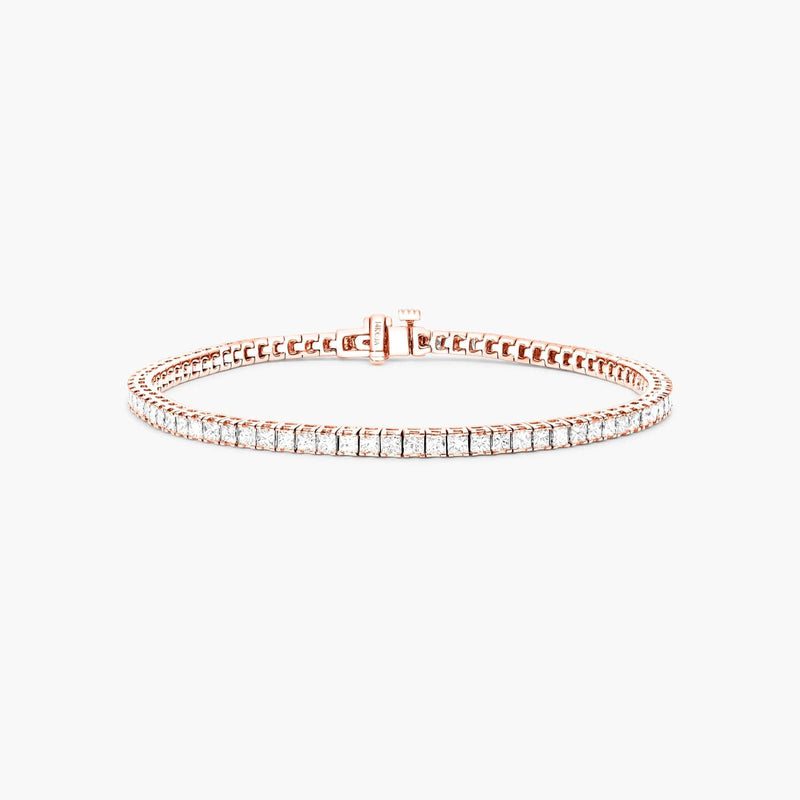 Tennis Bracelet With Princess Cut Lab-Grown Diamonds