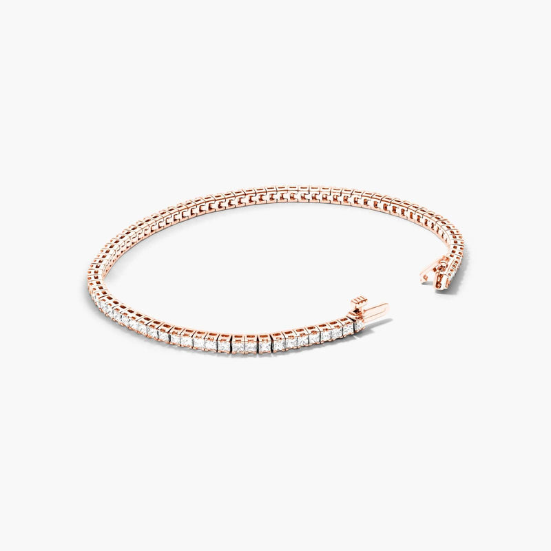 Tennis Bracelet With Princess Cut Lab-Grown Diamonds