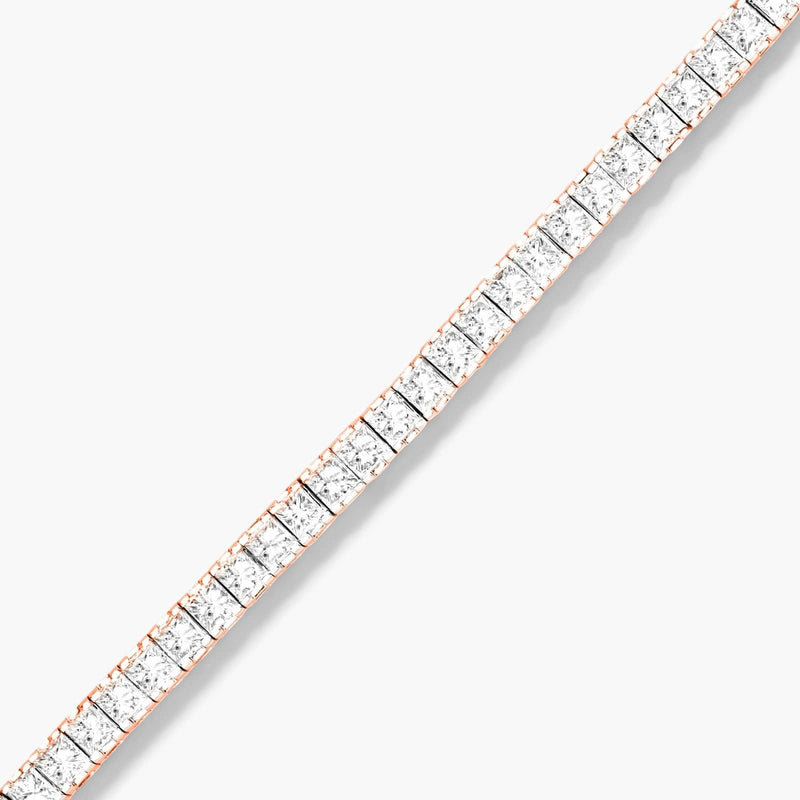 Tennis Bracelet With Princess Cut Lab-Grown Diamonds