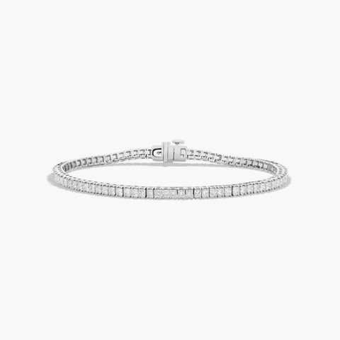 Tennis Bracelet With Princess Cut Lab-Grown Diamonds