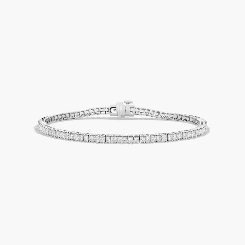 Tennis Bracelet With Princess Cut Lab-Grown Diamonds