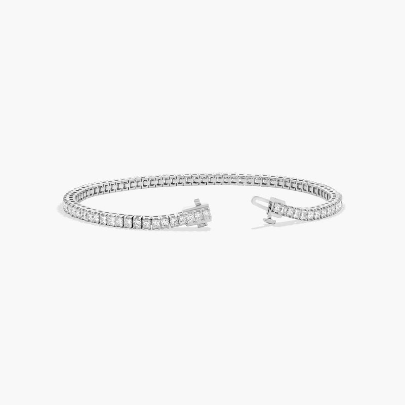 Tennis Bracelet With Princess Cut Lab-Grown Diamonds