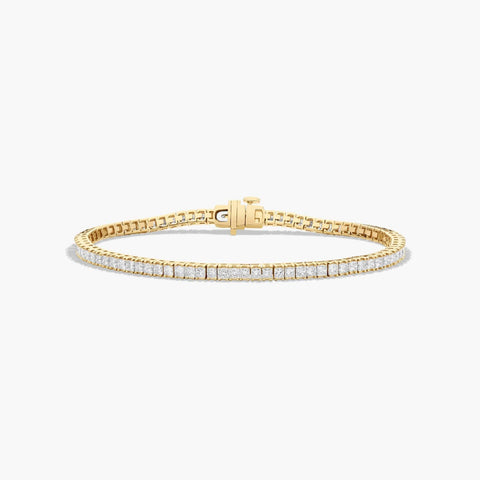 Tennis Bracelet With Princess Cut Lab-Grown Diamonds